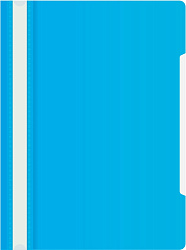Папка-скоросшиватель Бюрократ -PS20AZURE A4 прозрач.верх.лист пластик голубой 0.12/0.16