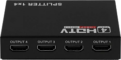 Сплиттер аудио-видео Premier 5-872-4 HDMI (f)/4xHDMI (f) черный