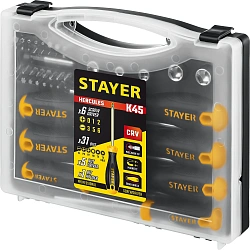 Набор отверток Stayer 25134-H18_z02 в компл.:46 предметов жесткий кейс