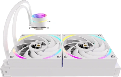 Система водяного охлаждения Formula Oasis L240 ARGB Soc-AM5/AM4/1200/2066/1700/1851 белый 4-pin 1-27.2dB Al+Cu 310W Ret (OASIS L240 ARGB WH)