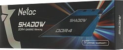 Память DDR4 8GB 2666MHz Netac NTSDD4P26SP-08B Shadow RTL Gaming PC4-21300 CL19 DIMM 288-pin 1.2В с радиатором Ret