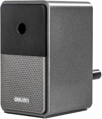 Точилка для карандашей механическая Deli 71160Black 1 отверстие пластик черный