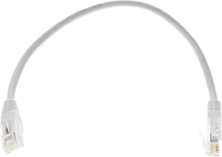 Патч-корд Lanmaster TWT-45-45-0.3-WH UTP RJ-45 вил.-вилка RJ-45 кат.5E 0.3м белый ПВХ (уп.:1шт)