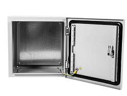 Шкаф электротехнический Elbox ELBOX EMW-500.400.210-1-IP66 одноствор. настенный 500мм 400мм 210мм 195мм IP66 несъемн.бок.пан. 100кг светло-серый сталь