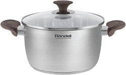 Кастрюля Rondell Coffee Bean RDS-1645 5.7л. d=24см (с крышкой) стальной