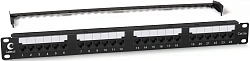 Патч-панель Cabeus PL2-24-CAT.5E-DUAL 19" 1U 24xRJ45 кат.5E