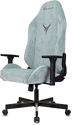 Кресло игровое Knight N1 Fabric серо-голубой Light-28 с подголов. крестов. металл