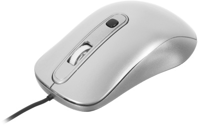 Мышь Оклик 155M серебристый оптическая 1600dpi USB 4but (337117)