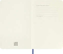 Блокнот Moleskine CLASSIC SOFT QP611B42 Pocket 90x140мм 192стр. линейка мягкая обложка голубая гортензия