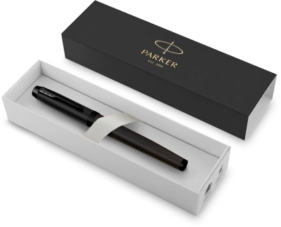 Ручка роллер Parker IM Achromatic T317 (2127743) Matt Black F черн. черн. подар.кор.