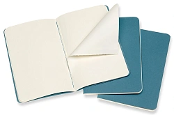 Блокнот Moleskine CAHIER JOURNAL CH013B44 Pocket 90x140мм обложка картон 64стр. нелинованный голубой (3шт)