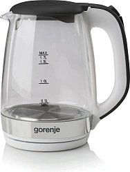Чайник электрический Gorenje K17GXG 1.7л. 2200Вт белый/серебристый корпус: стекло/пластик