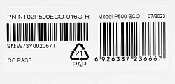 Флеш карта microSDHC 16GB Netac NT02P500ECO-016G-R P500 Eco + adapter