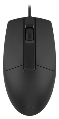 Мышь A4Tech OP-330S черный оптическая 1200dpi silent USB 3but (OP-330S (BLACK))