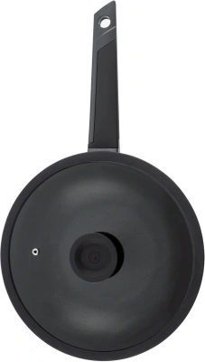 Сковорода ВОК (WOK) Rondell Kontur RDA-1489 круглая 28см покрытие: Xylan Plus ручка несъемная (с крышкой) графитовый