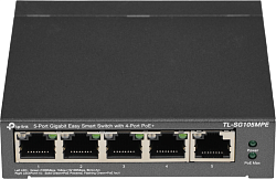 Коммутатор TP-Link TL-SG105MPE (L2) 5x1Гбит/с 4PoE+ 120W неуправляемый