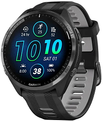 Смарт-часы Garmin Forerunner 965 1.3" AMOLED корп.черный рем.черный/серый (010-02809-10)
