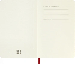 Блокнот Moleskine CLASSIC SOFT QP611F2 Pocket 90x140мм 192стр. линейка мягкая обложка красный