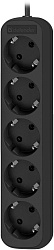 Сетевой удлинитель Defender M550 5м (5 розеток) черный (коробка)