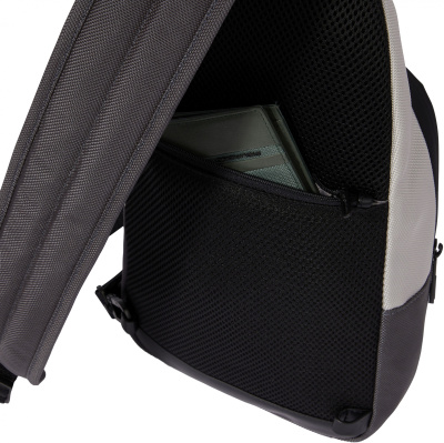 Рюкзак слинг мужской Piquadro Brief2 Special CA4536BR2S/GRN серый/черный нейлон/натур.кожа