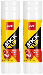 Клей-карандаш Deli Stick UP E7104-MT 15гр прозрачный пакет с европодвесом (упак.:2шт)