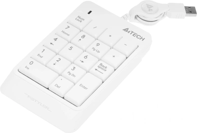 Числовой блок A4Tech Fstyler FK13 белый USB slim для ноутбука (FK13 USB ( WHITE ))