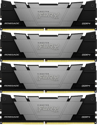 Память DDR4 4x16GB 3600MHz Kingston KF436C16RB12K4/64 Fury Renegade RTL Gaming PC4-28800 CL16 DIMM 288-pin 1.35В kit dual rank с радиатором Ret
