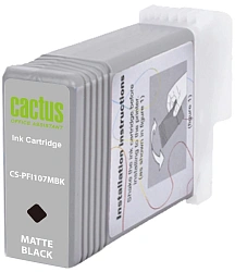 Картридж струйный Cactus CS-PFI107MBK PFI-107 MBK черный матовый (130мл) для Canon IP iPF670/iPF680/iPF685/iPF770/iPF780/iPF785 с чипом