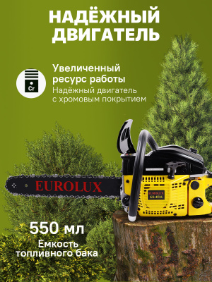 Бензопила Eurolux GS-4516 2300Вт 3.1л.с. дл.шины:16" (40cm) (70/6/7)