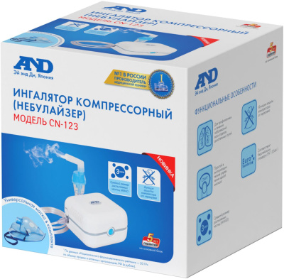 Ингалятор A&D CN-123 компрессорный стационарный белый