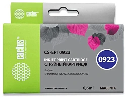 Картридж струйный Cactus CS-EPT0923 T0923 пурпурный (6.6мл) для Epson Stylus C91/CX4300/T26/T27/TX106/TX109/TX117/TX119 с чипом