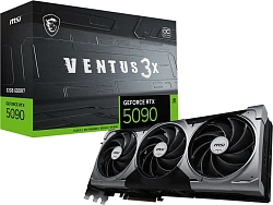 Видеокарта MSI PCI-E 5.0 RTX 5090 32G VENTUS 3X OC NVIDIA GeForce RTX 5090 32Gb 512bit GDDR7 2437/28000 HDMIx1 DPx3 HDCP Ret