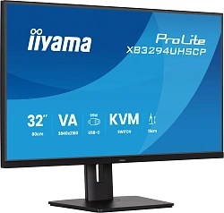 Монитор Iiyama 32" ProLite XB3294UHSCP-B1 черный VA LED 2ms 21:9 HDMI M/M матовая HAS 400cd 178гр/178гр 3440x2160 75Hz DP 4K USB 9.7кг