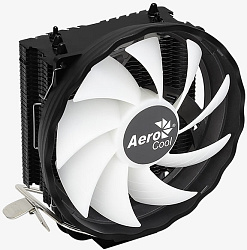 Устройство охлаждения(кулер) Aerocool Rave 3 ARGB Soc-AM5/AM4/1200/1700/1851 черный/белый 4-pin 18-27dB Al+Cu 125W 530gr Ret (RAVE 3 ARGB PWM 4P)