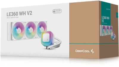 Система водяного охлаждения Deepcool LE360 WH V2 ARGB Soc-AM5/AM4/1200/1700/1851 белый 4-pin 19-31.6dB Al 250W 1632gr Ret (R-LE360-WHAMMN-G-2)