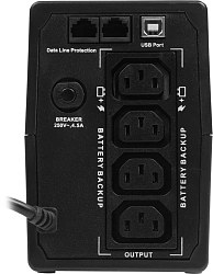 Источник бесперебойного питания ITK Electra EET-0800VA-1-001 480Вт 800ВА черный