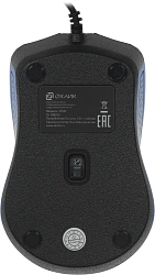 Мышь Оклик 225M черный/синий оптическая 1200dpi USB 3but (288233)