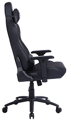 Кресло игровое Cactus CS-CHR-130 черный экокожа с подголов. крестов. сталь