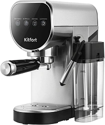 Кофеварка рожковая Kitfort КТ-7692 1360Вт нержавеющая сталь/черный