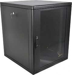 Шкаф коммутационный ЦМО (ШРН-М-12.500-9005) настенный 12U 600x520мм пер.дв.стекл 130кг черный 456мм 21.6кг 180град. 610мм IP20 сталь