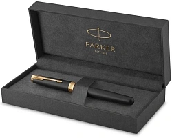 Ручка роллер Parker Sonnet Core T528 (1931518) Matte Black GT F черн. черн. подар.кор.