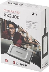Накопитель SSD Kingston USB3.2 2TB SXS2000/2000G XS2000 серый