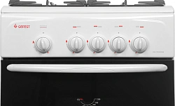 Плита Газовая Gefest CG 50М02 К73 белый (без крышки) реш.чугун