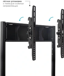 Стойка для телевизора Kromax Omega-14 черный 32"-90" макс.95кг напольный наклон