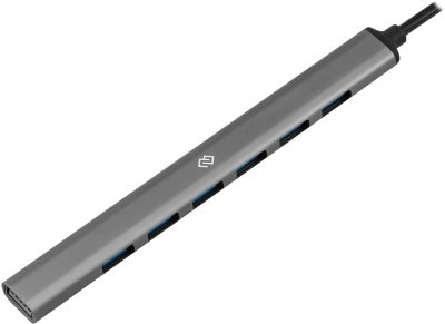 Разветвитель USB-C + USB-A Digma DHUB-7USB-AC-2.0 7порт. серебристый