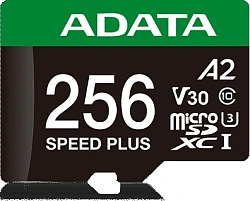 Флеш карта microSDXC 256GB A-Data UD256GUI3V30A2SP-RA1 Speed Plus + adapter