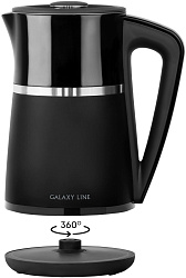 Чайник электрический Galaxy Line GL 0338 1.7л. 2200Вт черный корпус: металл/пластик (ГЛ0338Л)