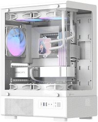 Корпус Formula Crystal Z1CM v2 белый без БП mATX 5x120mm 1xUSB3.0 audio bott PSU