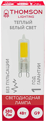 Лампа светодиодная Thomson TH-B4236 4Вт цок.:G9 капсул. 220B св.свеч.бел.теп. (упак.:1шт)