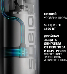 Блендер погружной Polaris PHB 1637AL CUBE 1600Вт нержавеющая сталь/черный